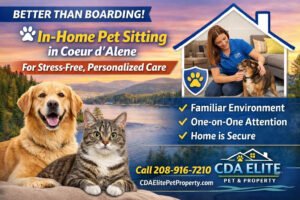 Why In-Home Pet Sitting in Coeur d’Alene Is the Best Choice for Your Pets